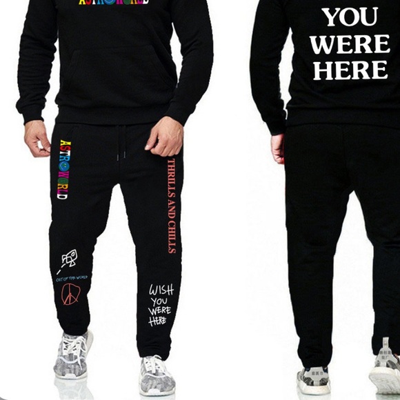 ASTROWORLD WISH YOU WERE HERE black sweats - Picture 1 of 2